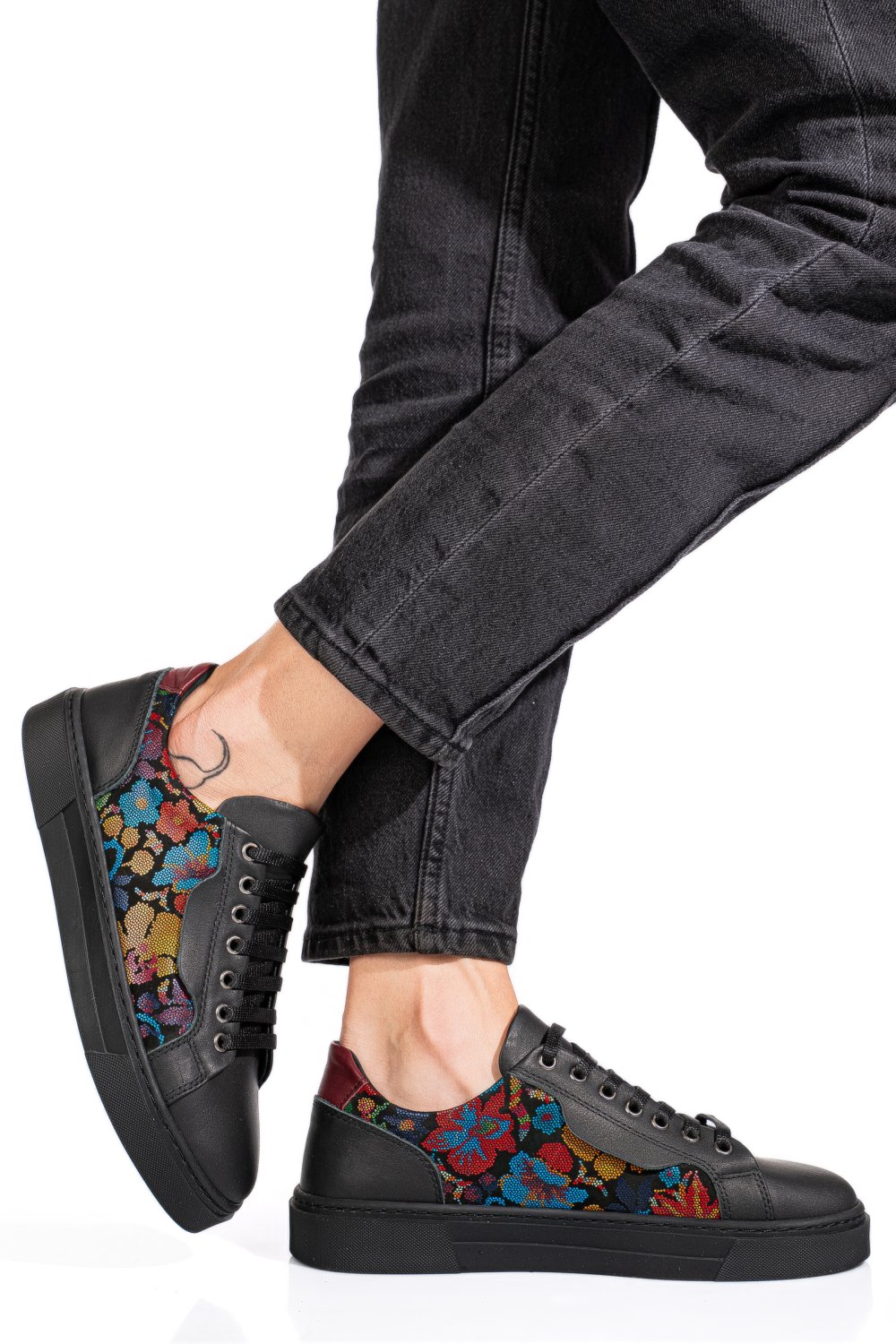 Fekete természetes bőr női lapos cipők 7s7h68