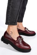 Bordó természetes bőr női lapos cipők 1s7h243