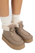 Bézs fordított bőr bakancs us7hkb-005