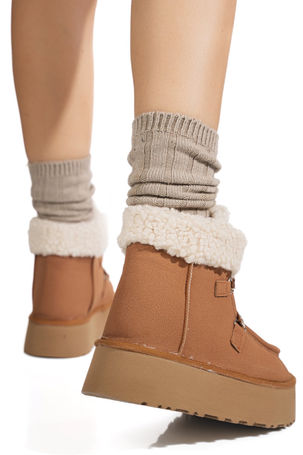 Barna fordított bőr bakancs us7hkb-001