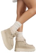 Bézs fordított bőr bakancs us7hkb-002