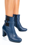 Kék természetes bőr bokacsizma 7s7h72