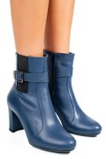 Kék természetes bőr bokacsizma 7s7h72