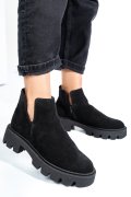 Fekete fordított bőr bakancs 0s7h24