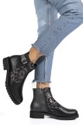 Fekete természetes bőr bakancs 0s7h82