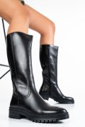 Fekete természetes bőr csizma ws7hb54h12