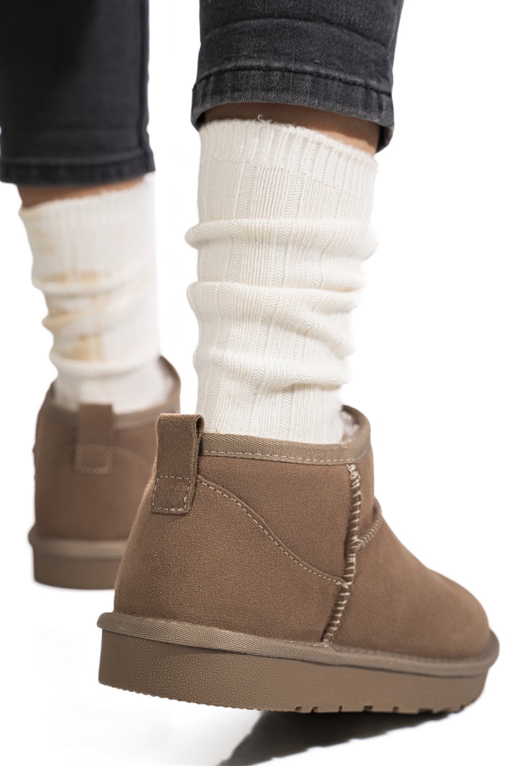 Bézs fordított bőr bakancs 1s7h1200