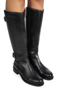 Fekete természetes bőr csizma 5s7h1120006