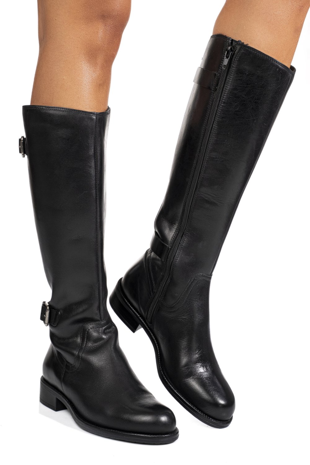 Fekete természetes bőr csizma 5s7h1120006