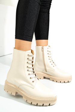 Bézs természetes bőr bakancs 1s7h31