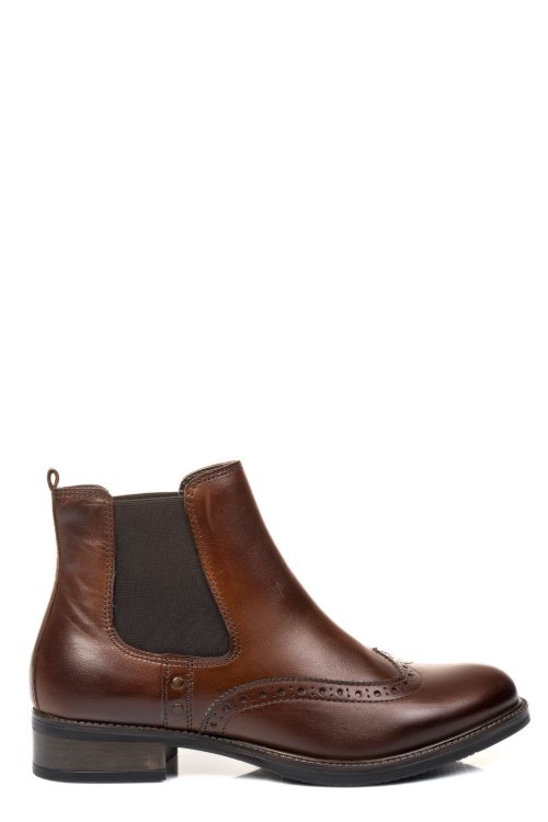 Barna természetes bőr bakancs 5s7h0130004