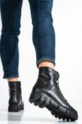 Fekete természetes bőr bakancs 9s7h47