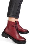Bordó természetes bőr csizma 4s7h301