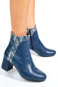 Kék természetes bőr bokacsizma 7s7h77