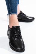 Fekete természetes bőr sport cipők 2s7h31687np