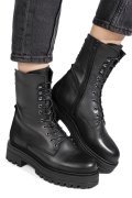 Fekete természetes bőr bakancs 5s7h2132500-a
