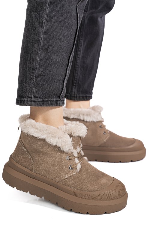 Bézs természetes bőr bakancs is7h1400