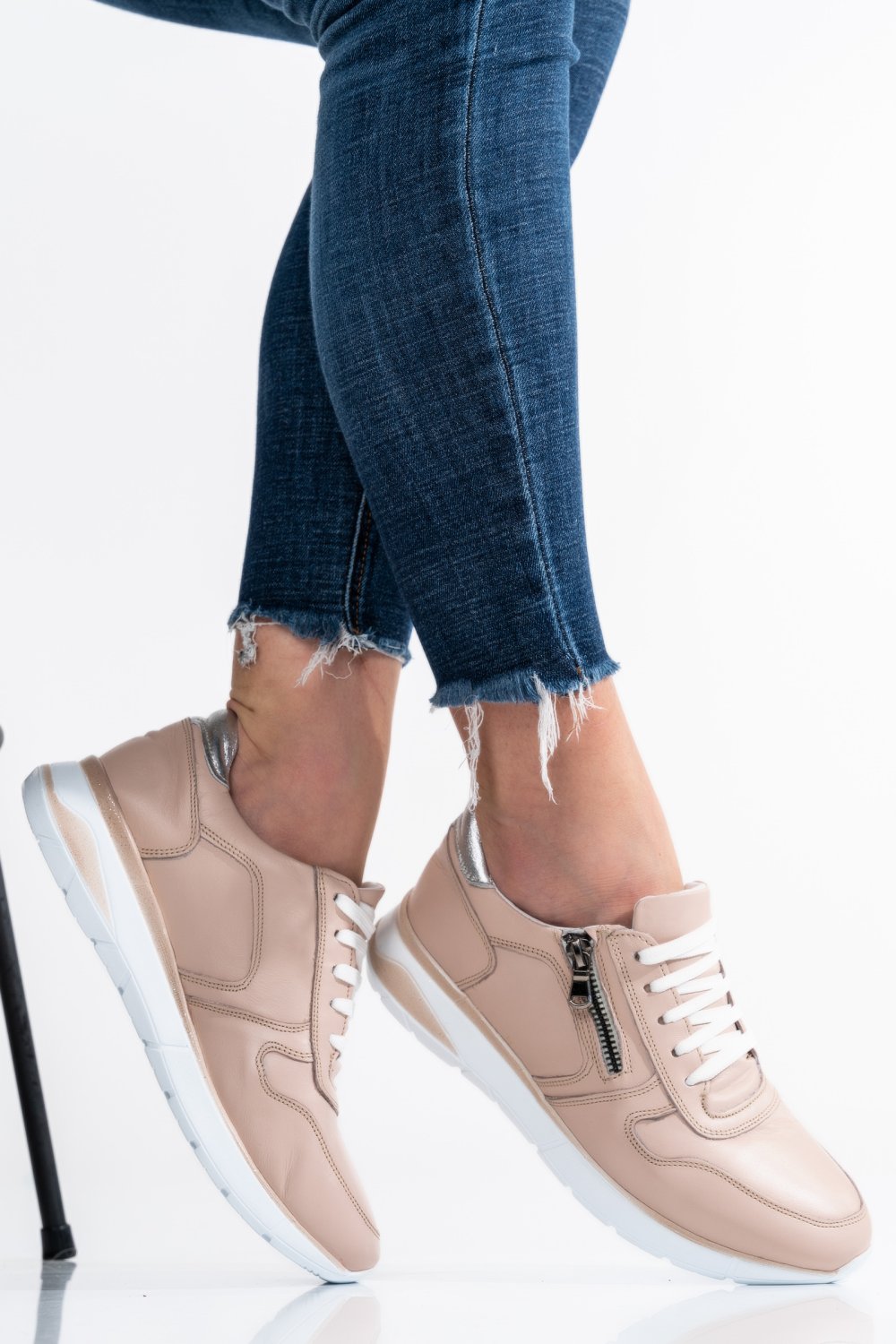 Rózsaszín természetes bőr sport cipők 2s7h31687np