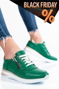 Zöld természetes bőr sport cipők 2s7h31687np