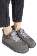 Szürke fordított bőr sport cipők 1s7h204