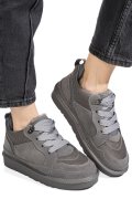 Szürke fordított bőr sport cipők 1s7h204