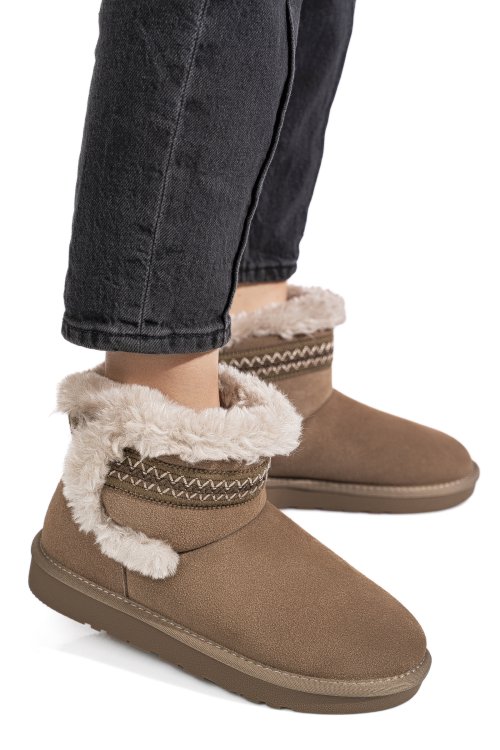 Bézs fordított bőr csizma is7h1214