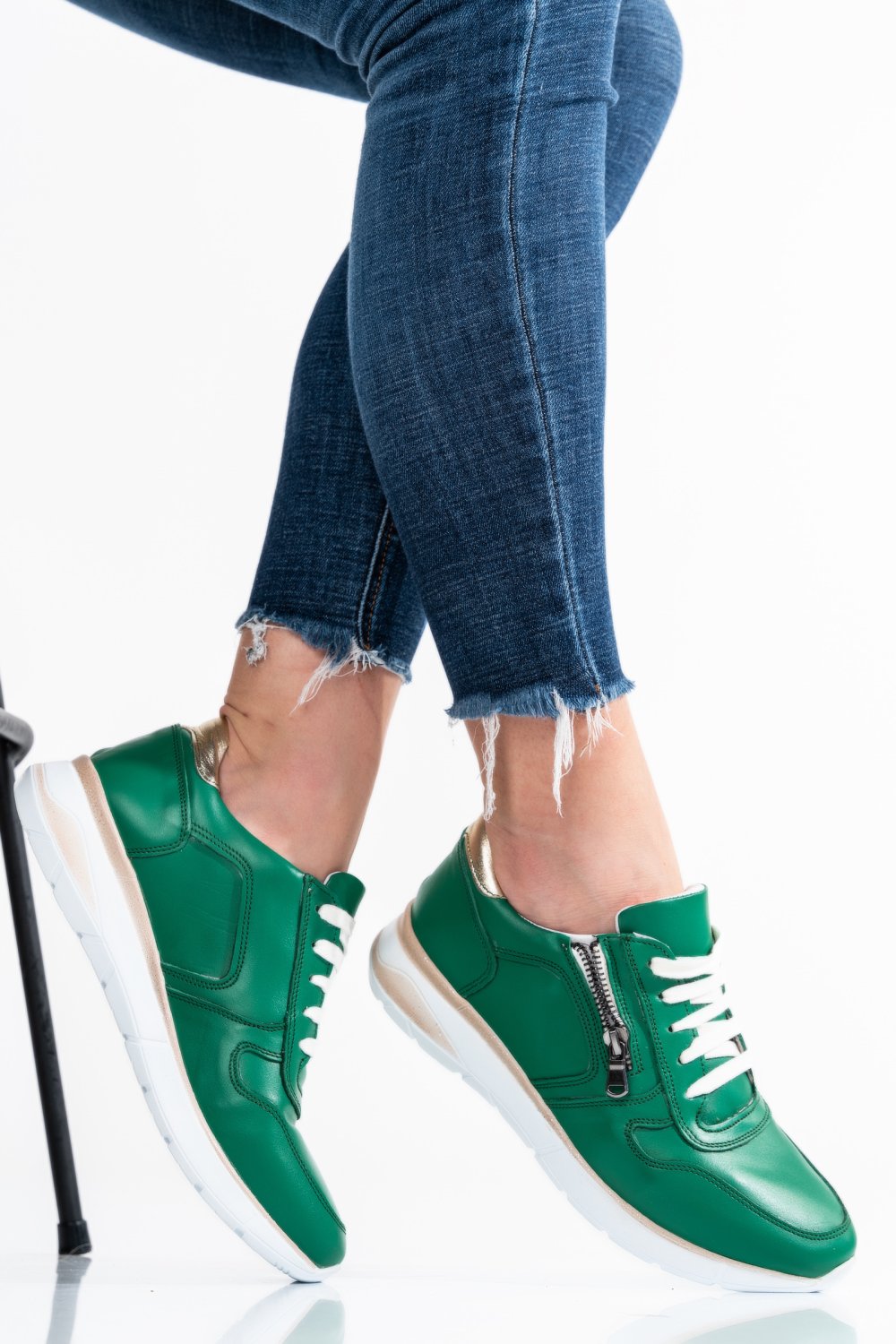 Zöld természetes bőr sport cipők 2s7h31687np