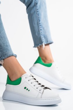 Zöld természetes bőr sport cipők bs7hgo-109