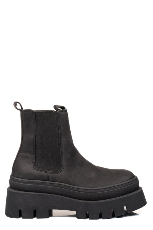 Fekete természetes bőr bakancs 5s7h2132511