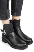 Fekete természetes bőr bakancs 0s7h80-ii