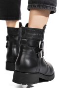 Fekete természetes bőr bakancs 0s7h80-ii