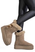 Bézs fordított bőr csizma 1s7h279