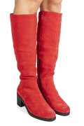 Piros fordított bőr csizma 8s7h00