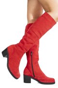 Piros fordított bőr csizma 8s7h00