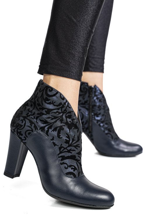 Kék fordított bőr bokacsizma 7s7h90