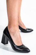 Fekete természetes bőr magassarkú cipők 1s7h677am