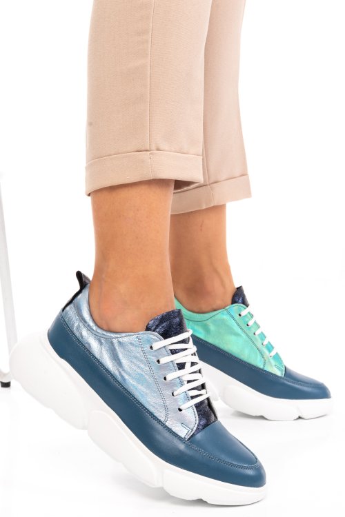 Kék természetes bőr sport cipők 2s7h11608np-hor