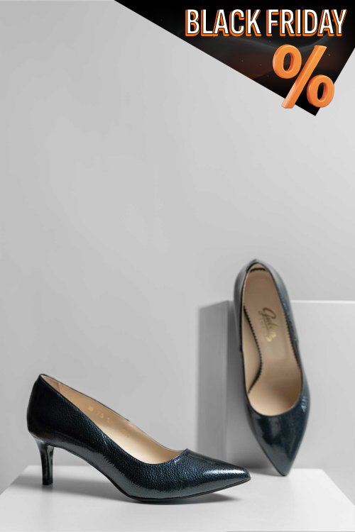 Tengerészkék természetes bőr magassarkú cipők 3s7h514