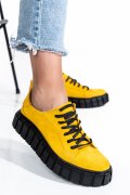 Sárga fordított bőr sport cipők 3s7h011