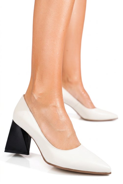 Bézs természetes bőr magassarkú cipők 5s7h725