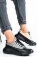 Fekete természetes bőr sport cipők 2s7h11608np-hor
