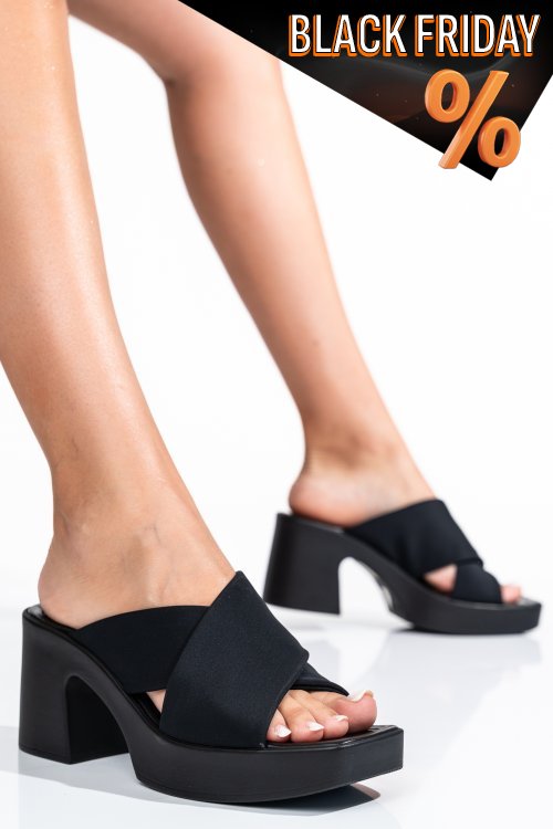 Fekete szandál 6s7h69-6607