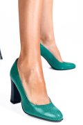 Zöld természetes bőr magassarkú cipők 3s7h577