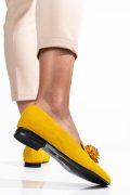 Sárga fordított bőr balett cipők 2s7h57br
