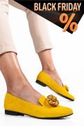 Sárga fordított bőr balett cipők 2s7h57br