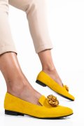 Sárga fordított bőr balett cipők 2s7h57br