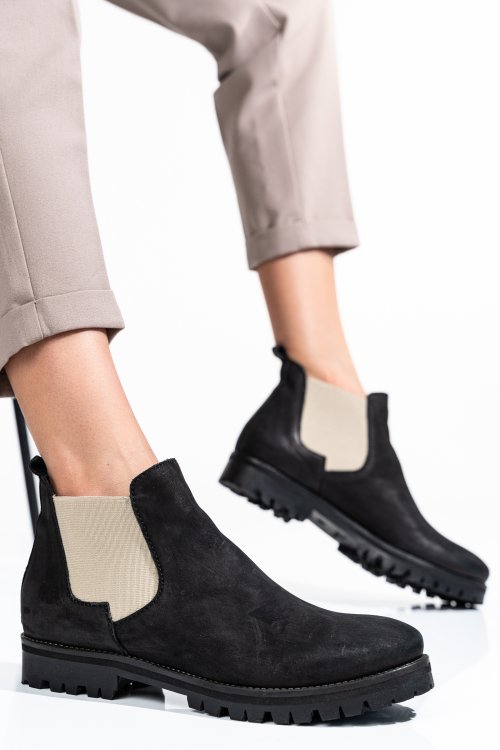 Tengerészkék természetes bőr bakancs 4s7h6-673-130