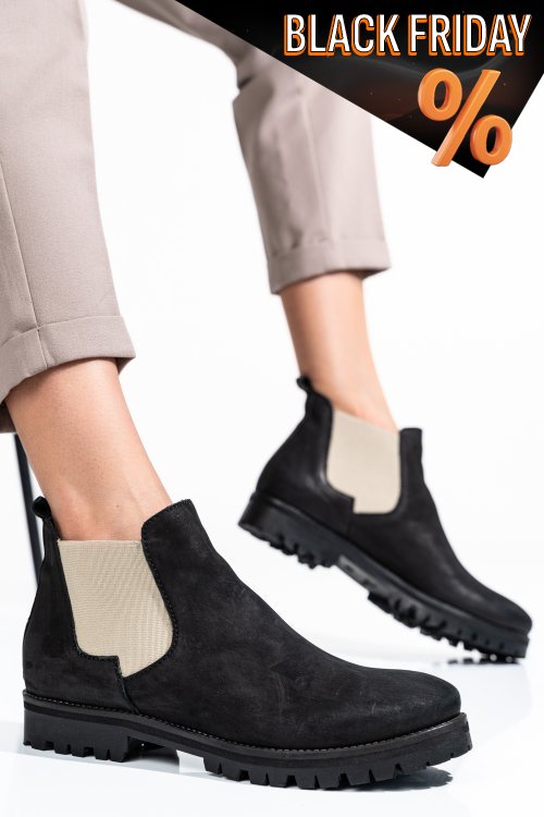 Tengerészkék természetes bőr bakancs 4s7h6-673-130