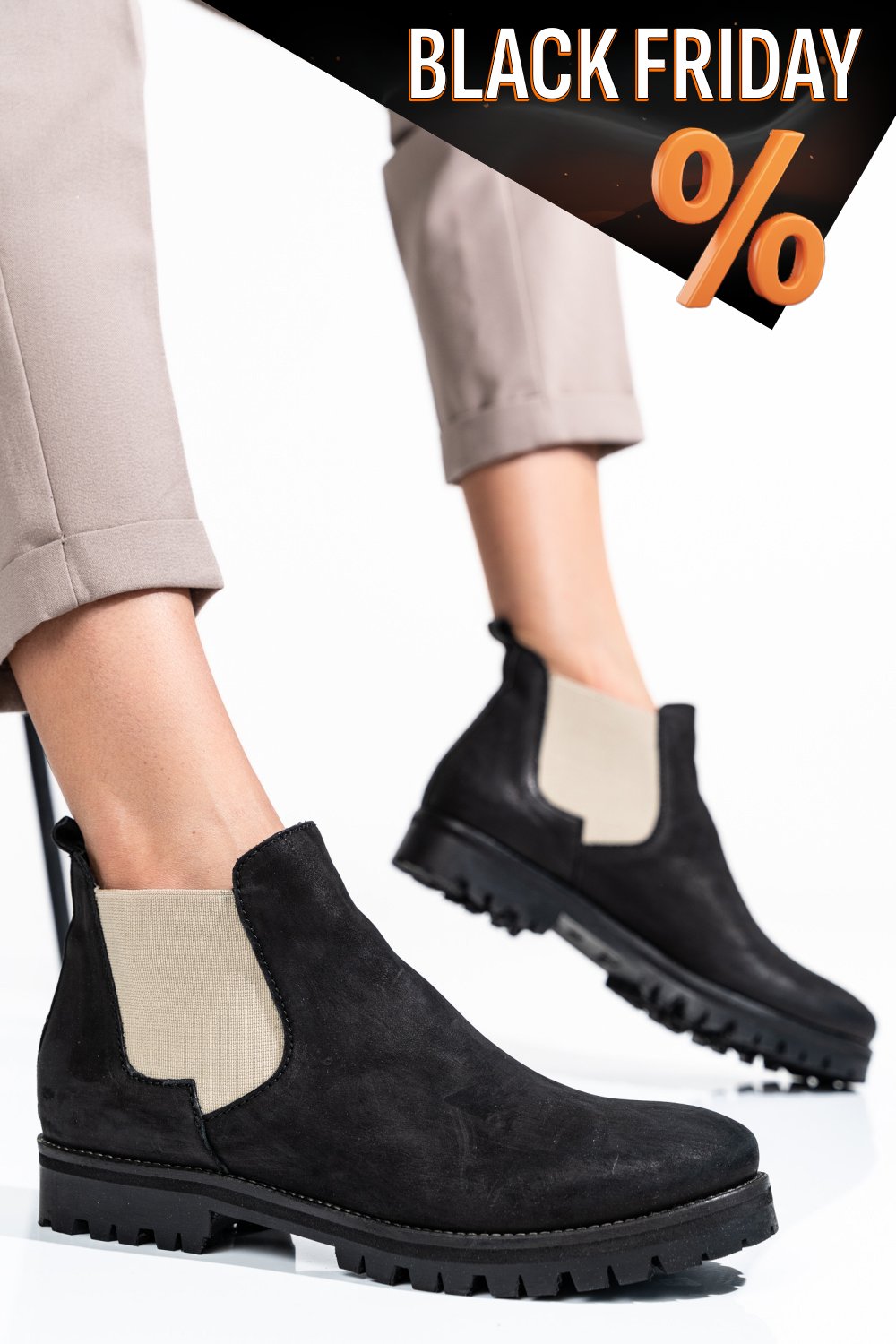 Tengerészkék természetes bőr bakancs 4s7h6-673-130