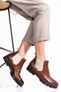 Barna természetes bőr bakancs 4s7h6-673-130